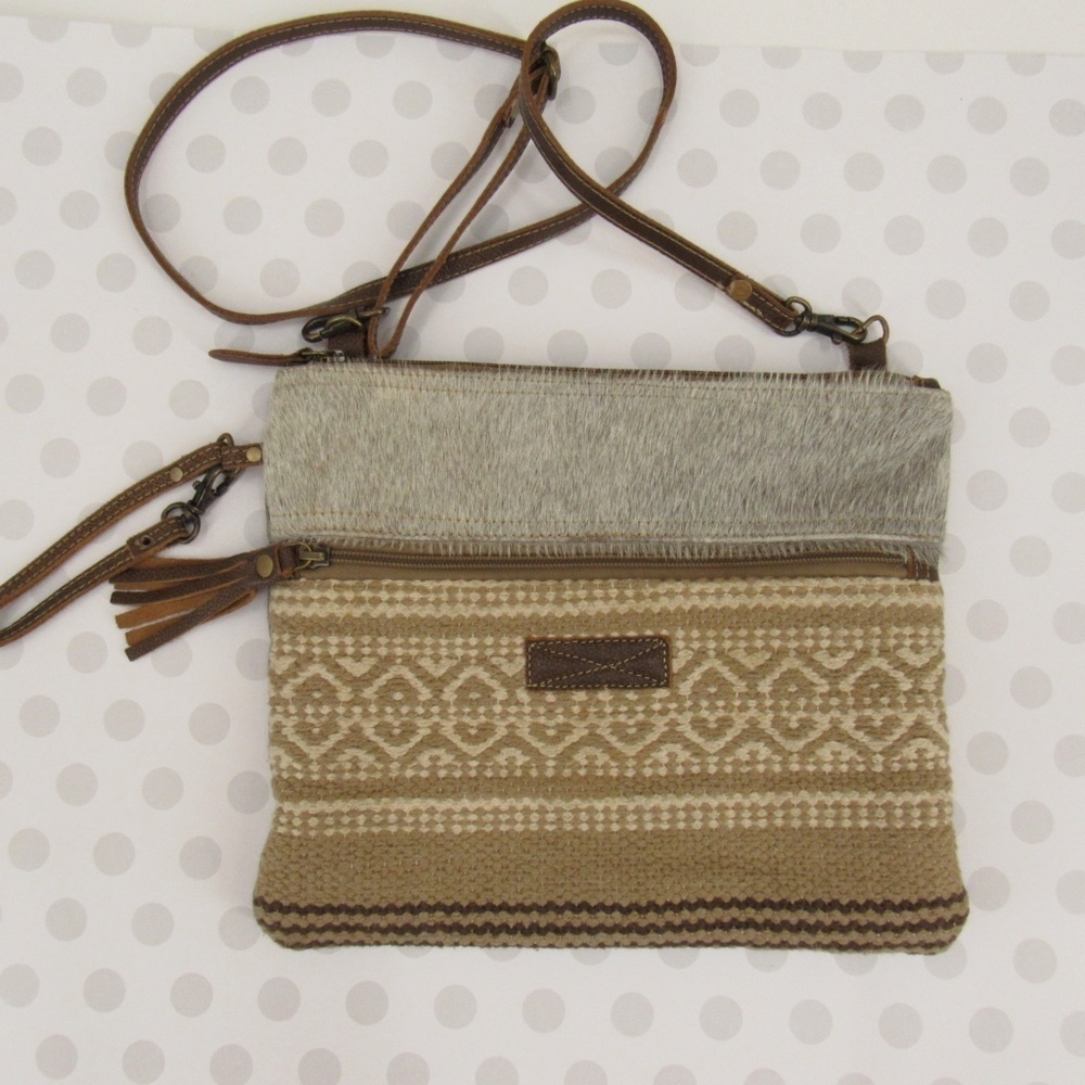 Myra Bag Top Zipper Closure Cross Body L:12" x H:10"